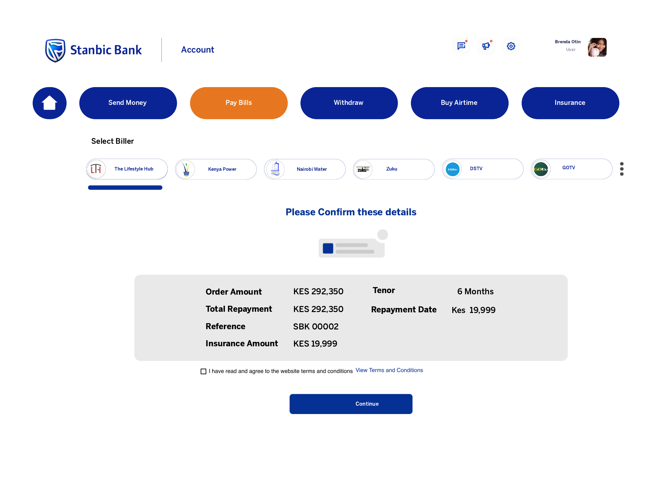 Stanbic UPL web confirmation summary