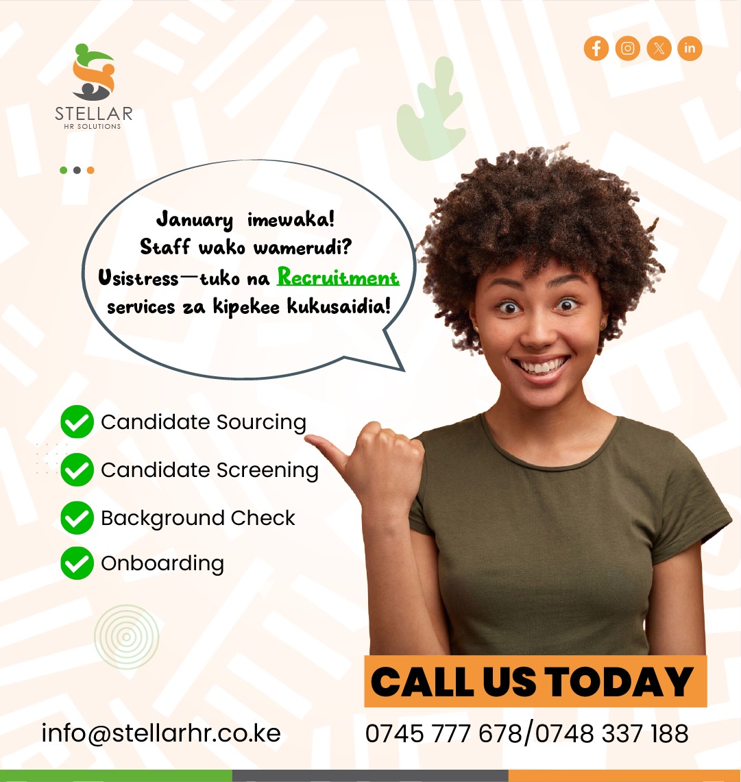 Bilingual Stellar HR recruitment services campaign poster